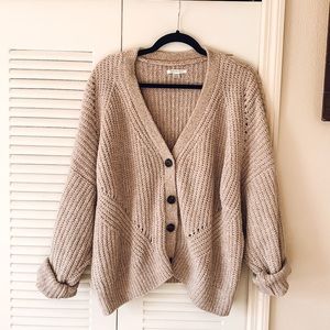 American Eagle Taupe Cardigan